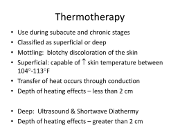 Superficial Thermal Agents - Lectures