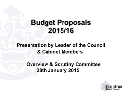 Initial Budget Proposals 2015/16