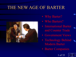 New Age of Barter - Chicago Research & Planning Group