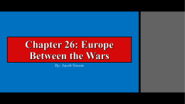Chapter 27: Europe Between the Wars