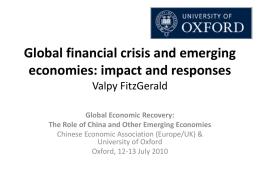 GLOBAL FINANCIAL CRISIS AND DEVELOPING COUNTRIES …
