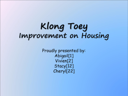 Klong Toey Improvement of Housing