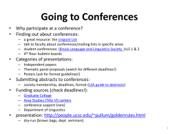 Going to Conferences