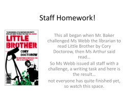 Teachers&rsquo; Homework! - Forest Hill School