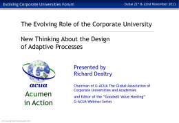 G-ACUA Corporate University Management