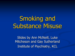 Smoking - National Treatment Agency for Substance Misuse