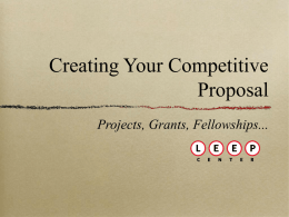 Creating Your Competitive Proposal