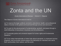 Zonta and the UN