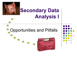 Secondary Data Analysis: