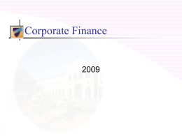 BA 180 Corporate Finance