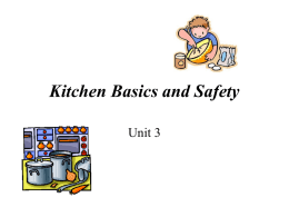 Kitchen Basics and Safety