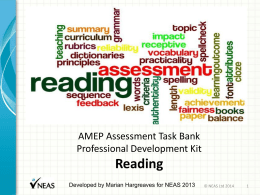 AMEP Assessment Task BankProfessional Development Kit