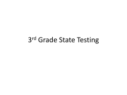 3rd Grade State Testing