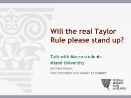 Will the real Taylor Rule please stand up?