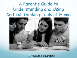 A Parent’s Guide to Using Critical Thinking Tools at Home