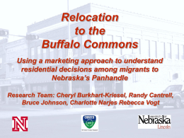 Relocation to the Buffalo Commons Using a marketing