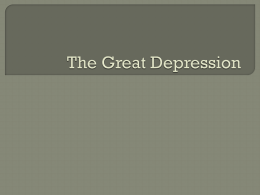 The Great Depression - School District of Manawa