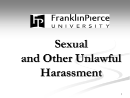RECENT IMPACT ON BUSINESS - Franklin Pierce University