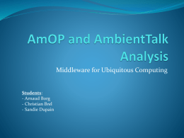 AmOP and AmbientTalk Analysis