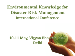 Environmental Knowledge for Disaster Risk Management