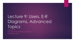 Lecture 9: Users, E