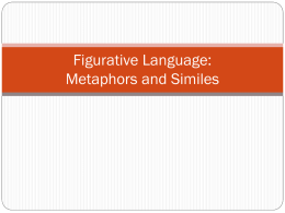 Figurative Language: Metaphors and Similes