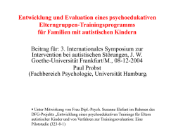 Autismus Elterntraining, Frankfurt , 12, 2004