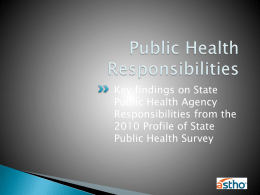 Public Health Responsibilities