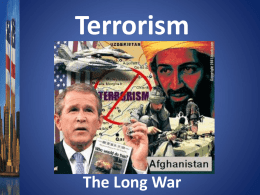 The U.S. and Terrorism: The Path to 9/11 Mr. Bach United