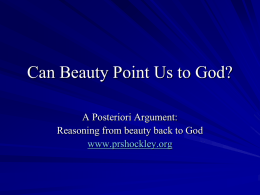 Does Beauty Point to God?