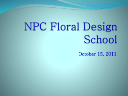 NPC Floral Design School - National Presbyterian Church