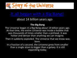 It all began with a Big Bang!