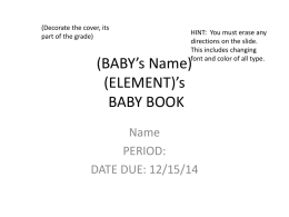 ELEMENT BABY BOOK COVER