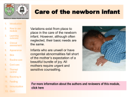 Care of the well newborn - Ibaden