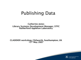 Publishing Data