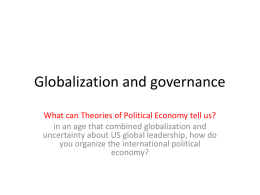 Globalization and governance - University of California
