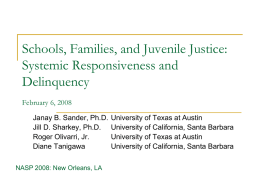Schools, Families, and Juvenile Justice: Systemic