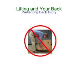 Lifting and Your Back