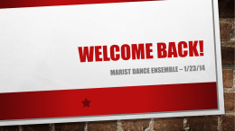 Welcome back! - Marist College