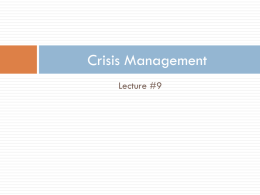 Crisis Management - Ball State University