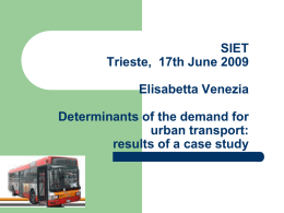 Urban sustainability and transport demand