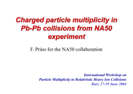 Particle production in nuclear collisions