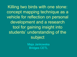 Killing two birds with one stone: concept mapping