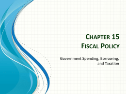Chapter 15 Fiscal Policy