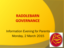 Raddlebarn Governance