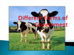 Different Forms of Government - Mrs. Sontag