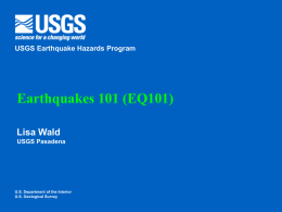 PowerPoint Presentation - Living With Earthquakes in