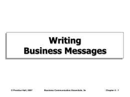 Writing Business Messages - Carteret Community College