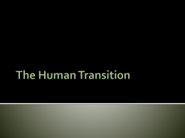 The Human Transition