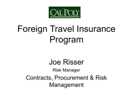 Foreign Travel Insurance Program